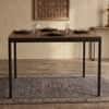 Holven 4 Seater Square Dining Table Brown Maple & Black