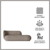 Eliteelegance Wood 2 Seater With Upholstery Non Storage Sofa In Grey Colour