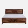 Carvia Box Storage Solid Wood Bed King Size in Provincial Teak Finish