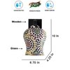 Devansh Solid Wood Electric Wall Light in Brown Colour with Multi Shade Count of 1 Light