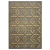 Multicolor Geometric Machine Made Polyester 4 X 6 Feet Carpet