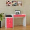 Eskada Kids Study Desk cum Printer Table with 4 Drawers in Strawberry Pink Colour