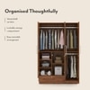 Bocado 3 Door Wardrobe in Sheesham Finish
