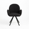 Cotton Fabric Dining Chair in Grey Colour