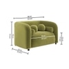 Homro Velvet 1 Seater Sofa in Mint Green Colour