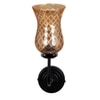 Devansh Metal Electric Wall Light in black Colour with Lavender Shade Count of 1 Light