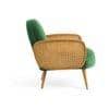 Holden Cane Accent Chair in Green Colour