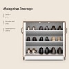 Alex 9 Pair Shoe Rack in Classic Walnut Finish