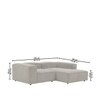 Elegantedge Wood Left Aligned 2-Seater With Upholstery Non Storage Sofa In White Colour