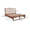 Calista Solid Wood Queen Size Non Storage Bed in Coffee Oak Brown