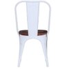 Albus Iron Dining Chair in White Colour