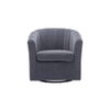 Accentrin Swivel Solid Wood Accentrel Chair in Grey Colour