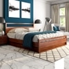 Turner Solid Wood Queen  Size Bed With Box Storage (Dark Oak Finish)