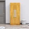 Hexa Red Wooden 2 Door Wardrobe with 4 Shelves in Giant Wood Colour