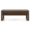 Linnea Rectangular Solid Wood Coffee Table In Danish Walnut Finish