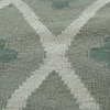 Jaipur Rugs Soft Diamond Wool 6x9 Feet Medium Sea Green And Light Sea Mist Dhurrie Carpet