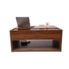 Alita Rectangular Engineered Wood Coffee Table in Walnut Finish