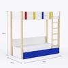 Pine Tree Single Size Bunk Bed In White & Blue Colour