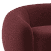 Mia Fabric Sofa Mulberry Red - 3 Seater