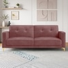 Novelle 3 Seater Click-Clack Sofa cum Bed  in Pink Colour