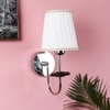 Eliante Cloth Shade Wall Lights Mild Steel & Fabric Material Silver, Chrome & White Finish