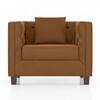 Windsor Premium 1 Seater Fabric Sofa in Ochre velvet Colour
