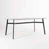 Acme Metal 6 Seater Dining Table in Black Powder Finish