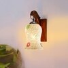 Devansh Solid Wood Electric Wall Light in Brown Colour with Multi Shade Count of 1 Light
