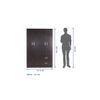 Ren 4 Door Wardrobe with External Drawers in Wenge Finish