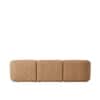 Zenliving Wood 3 Seater With Upholstery Non Storage Sofa In Beige Colour