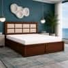Eshaan Solid Wood Compact Queen Bed Box Storage Provincial Teak Finish Mattress 60 x 72 Inches