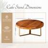 Inseparables Teak Wood Cake Stand Gold