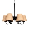 Devansh Black Wall Mounted Lamp With Off-White Cotton Shade