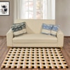 Presto Yellow Geometric Hand Tufted Wool Carpet 6X9 Feet