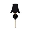 Devansh Metal Wall Mounted Lamp With Black Cotton Shade