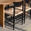 Saanra Solid Wood Dining Chair in Black Colour