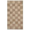 Jaipur Rugs Damier Chess Jute 5x8 Feet Eucalyptus And Natural Dhurrie Carpet