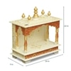 D'Dass Red and Golden Sheesham Wood and Mdf Temple For Pooja In Home and Office