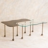Elara Mild Steel Coffee Table Set of Two in Antique Satin Finish