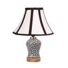 Devansh Multi Cotton Shade Lamp With Wood & Mosaic Glass Base For Decoration/Office/Home/Gifting/Study For Decoration/Office/Home/Gifting/Study