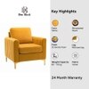 Rafeal Fabric Lounge Chair in Yellow Colour