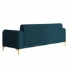 Veniza Velvet 3 Seater Sofa In T Blue Colour