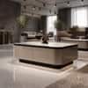 Signature Marble Champagne Metallic Executive Coffee Table
