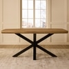 Crispio Solid Wood 6 Seater Dining Table in Limewash Finish