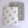 Kira White & Green Floral Cotton Dohar Set Of 2 Reversible Single Bed 350 Tc Size 240 X 160 Cms