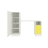 Rio Kids Large Study Desk with Drawers Built In Bookshelf and Square Handles in Sunshine Yellow Colour
