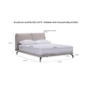 Scandinavian Blandus Queen Bed White Matte Finish