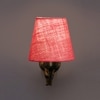 Devansh Metal Electric Wall Light in Antique Gold Colour with Pink Shade Count of 1 Light