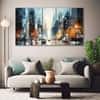 The Castle Decor Abstract Art Wall Painting Wooden Framed Digital Painting 27x48 Inch (Style 24)