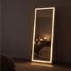 The Artment Gold Halo Square Unbreakable Floor Mirror For Home (150 X 40 CM)